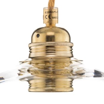 EBB & FLOW Rowan závesná lampa číre sklo zlato Ø22