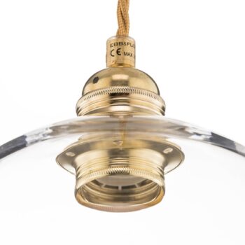 EBB & FLOW Rowan závesná lampa číre sklo zlato Ø22