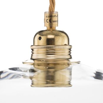 EBB & FLOW Rowan závesná lampa číre sklo zlato Ø28