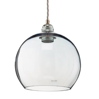EBB & FLOW Rowan závesná lampa modrá striebro Ø 22