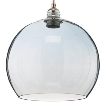 EBB & FLOW Rowan závesná lampa modrá striebro Ø 28