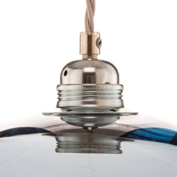 EBB & FLOW Rowan závesná lampa modrá striebro Ø 28