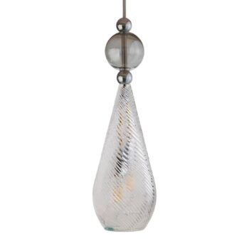 EBB & FLOW Smykke L silver crystal swirl smoky grey