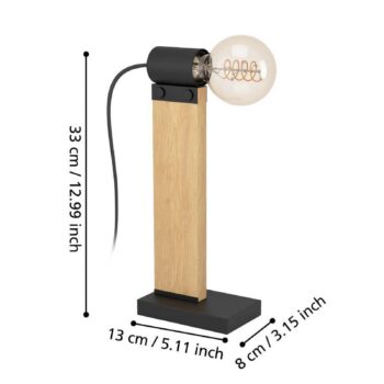 EGLO Bailrigg stolová lampa z dreva