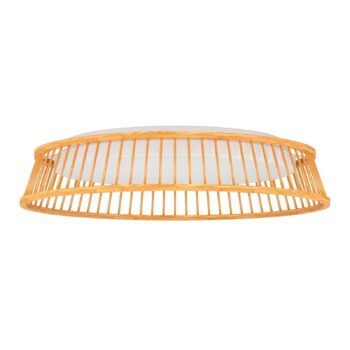 EGLO LED svetlo Luppineria drevený oplet Ø 45 cm