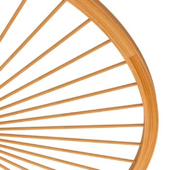 EGLO Leominster svietidlo okrúhle drevené tienidlo