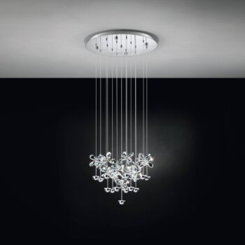 EGLO Stars Of Light LED závesné svietidlo Pianopoli chróm Ø 50 cm