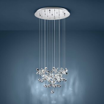 EGLO Stars Of Light LED závesné svietidlo Pianopoli chróm Ø 50 cm