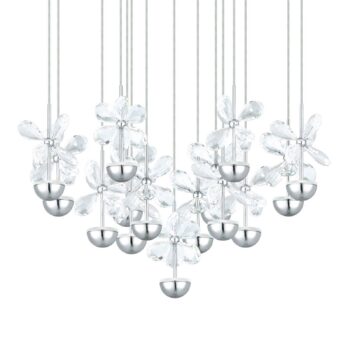 EGLO Stars Of Light LED závesné svietidlo Pianopoli chróm Ø 50 cm