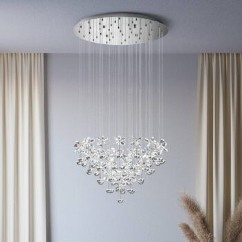 EGLO Stars Of Light LED závesné svietidlo Pianopoli chróm Ø 78 cm