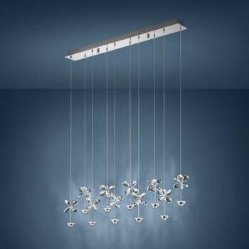 EGLO Stars Of Light LED závesné svietidlo Pianopoli, chróm, dĺžka 87 cm