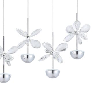 EGLO Stars Of Light LED závesné svietidlo Pianopoli, chróm, dĺžka 87 cm