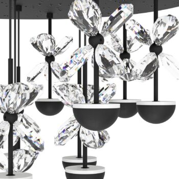 EGLO Stars Of Light LED závesné svietidlo Pianopoli, čierne, dĺžka 87 cm