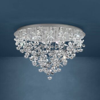 EGLO Stars Of Light stropné LED svetlo Pianopoli chróm Ø 78cm