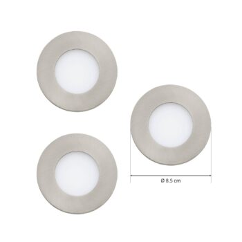 EGLO connect Fueva-C zapustené 3x3W RGBW nikel