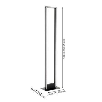 EGLO connect LED stojacia lampa Savilanas-Z, čierna, CCT