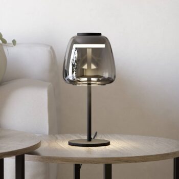 EGLO connect LED stolová lampa Alfero-Z, RGB, CCT, čierna