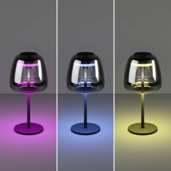 EGLO connect LED stolová lampa Alfero-Z, RGB, CCT, čierna