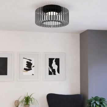 EGLO connect LED stropné svietidlo Ginestrone-Z, čierna farba, hliník