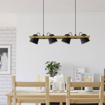 EGLO connect LED stropné svietidlo Hornwood-Z, 4 svetlá, čierne
