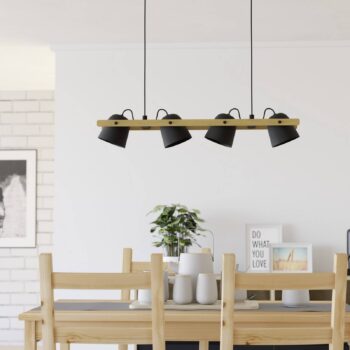 EGLO connect LED stropné svietidlo Hornwood-Z, 4 svetlá, čierne