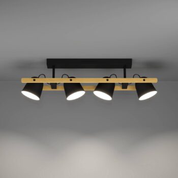 EGLO connect LED stropné svietidlo Hornwood-Z, 4 svetlá, čierne