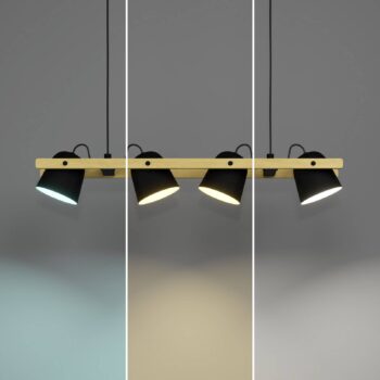 EGLO connect LED stropné svietidlo Hornwood-Z, 4 svetlá, čierne