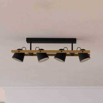 EGLO connect LED stropné svietidlo Hornwood-Z, 4 svetlá, čierne