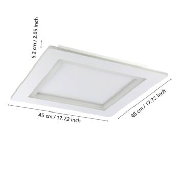 EGLO connect LED stropné svietidlo Padrogiano-Z, 1 svetlo, 45 x 45 cm