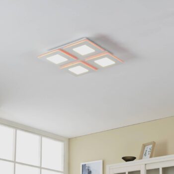 EGLO connect LED stropné svietidlo Padrogiano-Z 4 svetlá, 45 x 45 cm