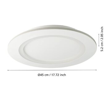 EGLO connect LED stropné svietidlo Padrogiano-Z, Ø 45 cm, biela
