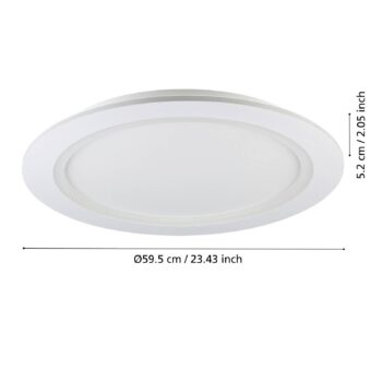 EGLO connect LED stropné svietidlo Padrogiano-Z, Ø 60 cm, biela