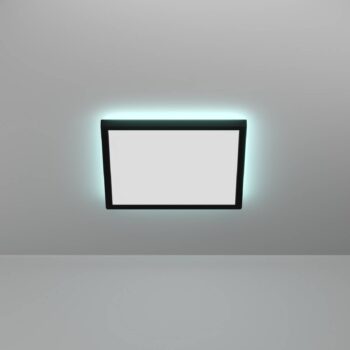 EGLO connect LED stropné svietidlo Rovito-Z, čierne, 29 x 29 cm