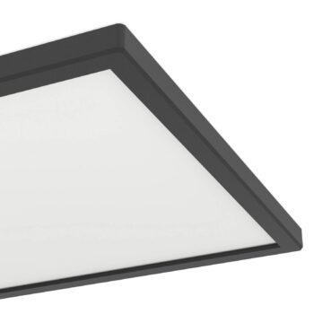 EGLO connect LED stropné svietidlo Rovito-Z, čierne, 29 x 29 cm