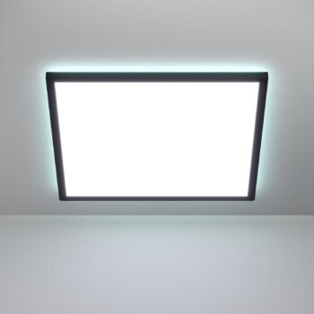 EGLO connect LED stropné svietidlo Rovito-Z, čierne, 50 x 50 cm