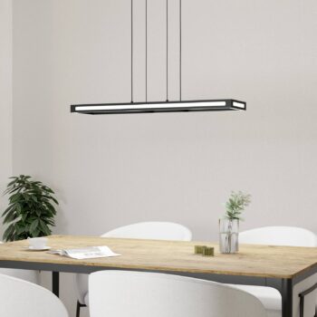 EGLO connect LED závesné svetlo Savilanas-Z, 77 cm, čierna