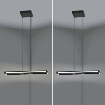 EGLO connect LED závesné svetlo Savilanas-Z, 77 cm, čierna
