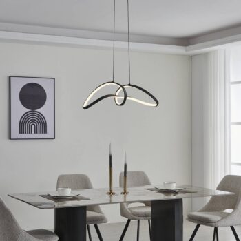 EGLO connect LED závesné svietidlo Calarossa-Z, čierna farba, hliník
