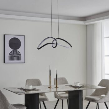 EGLO connect LED závesné svietidlo Calarossa-Z, čierna farba, hliník