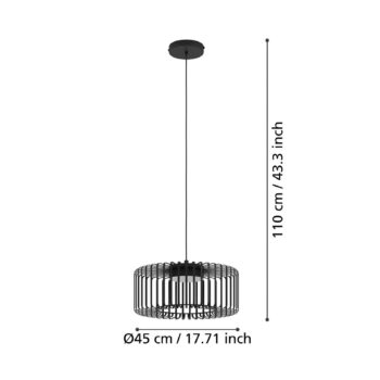 EGLO connect LED závesné svietidlo Ginestrone-Z, 1 svetlo, čierna
