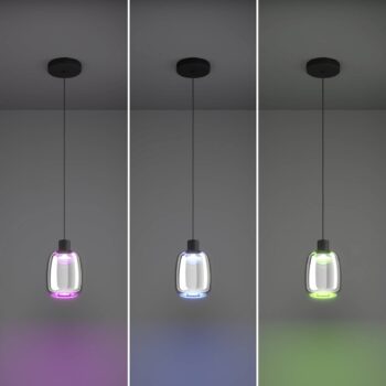 EGLO connect LED závesné svietidlo Molochio-Z, 1 svetlo, čierna