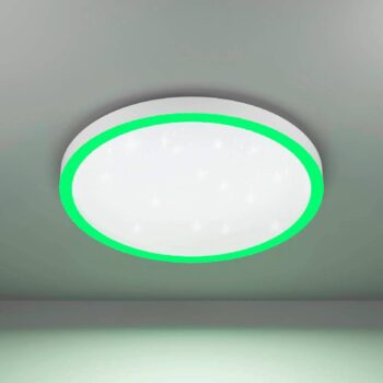 EGLO connect Montemorelos-Z, RGBW, biely, Ø57cm