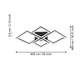 EGLO connect Paranday-Z LED svetlo 4-pl. 63 cm