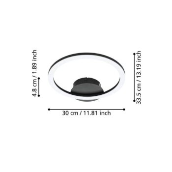 EGLO connect Parrapos-Z stropné LED svetlo, 1-pl.