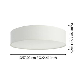 EGLO connect Romao-Z LED svetlo, Ø 57 cm, biela