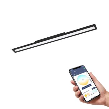 EGLO connect Salobrena-Z LED stropné svietidlo, 120x10cm, čierna