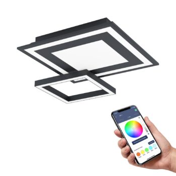 EGLO connect Savatarila-Z strop. LED svetlo čierna
