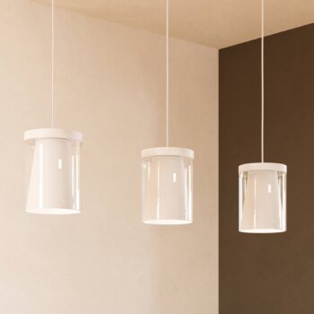 EGLO connect Smart LED závesné svietidlo Chiusello-Z, biele, kovové