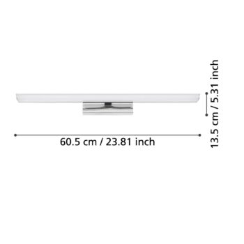 EGLO connect Smart LED zrkadlo svetlo Tabiano-Z, 60,5 cm, chróm