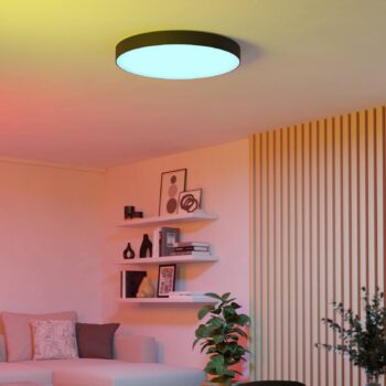 EGLO connect Smart stropné LED svetlo Gallizzi-Z, čierne, Ø69cm
